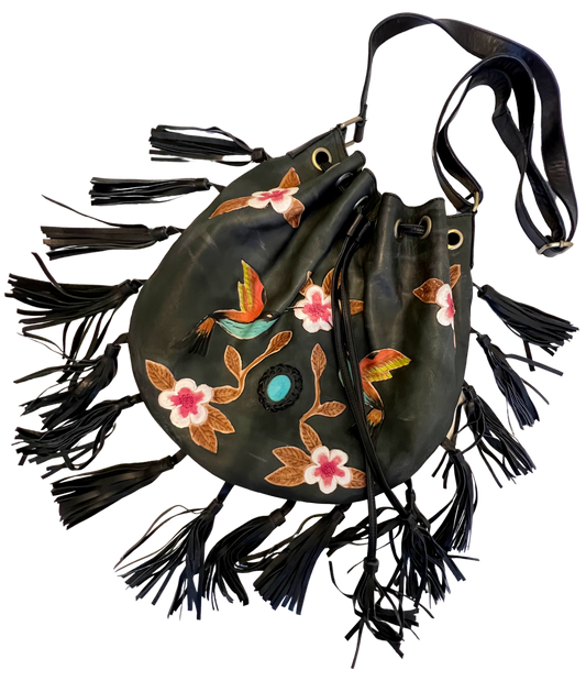 Charzek - Boho Bag - Leather - Black